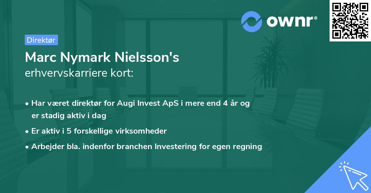 Marc Nymark Nielsson's erhvervskarriere kort