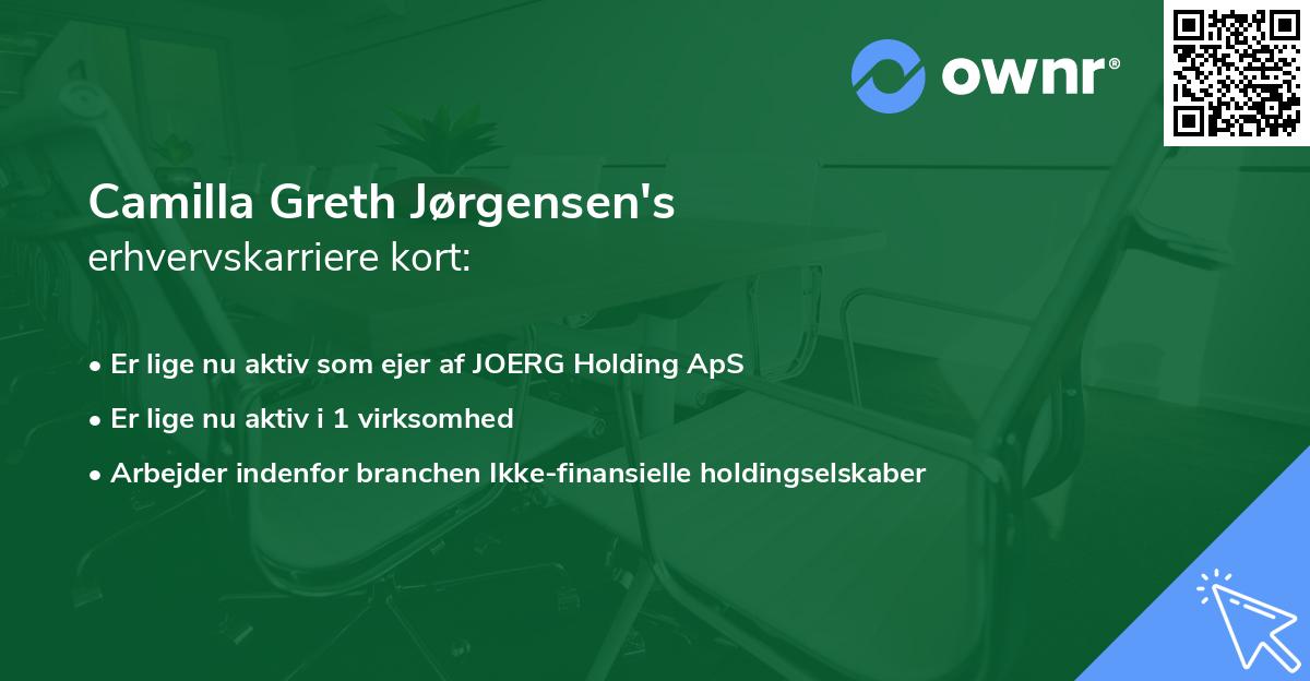 Camilla Greth Jørgensen's erhvervskarriere kort