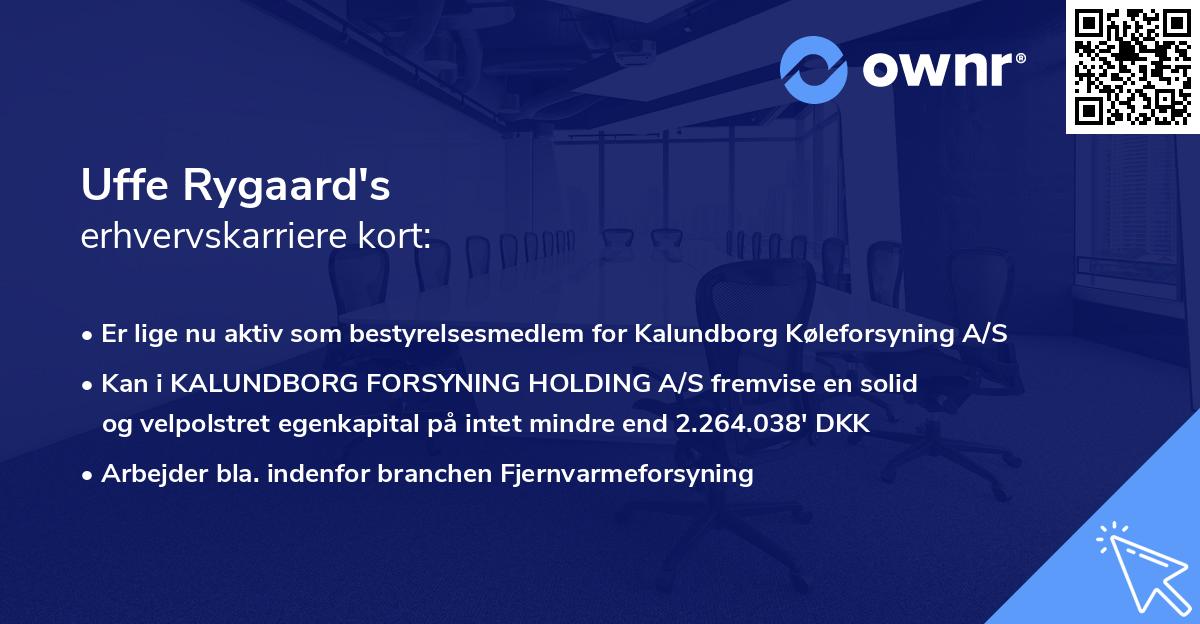 Uffe Rygaard's erhvervskarriere kort