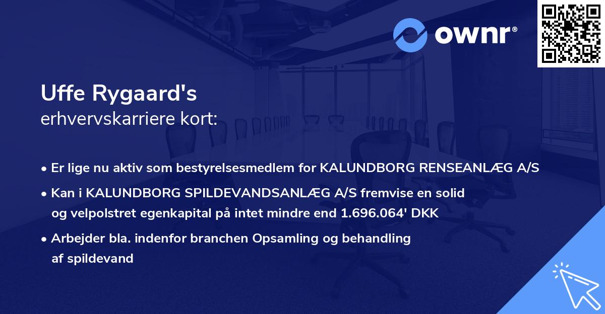 Uffe Rygaard's erhvervskarriere kort