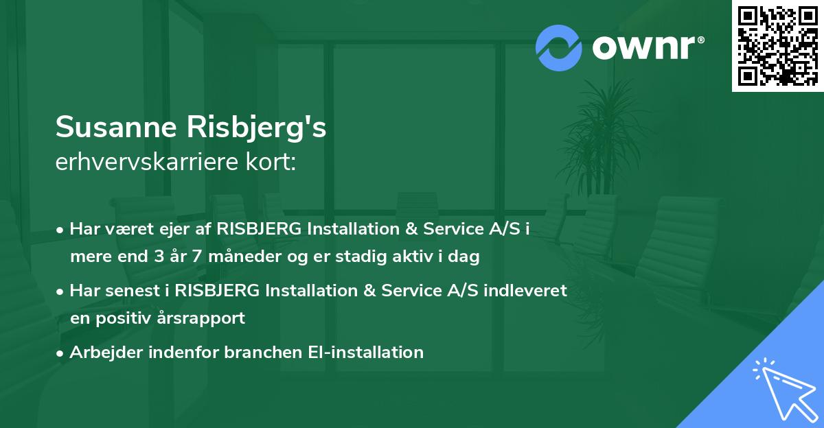 Susanne Risbjerg's erhvervskarriere kort