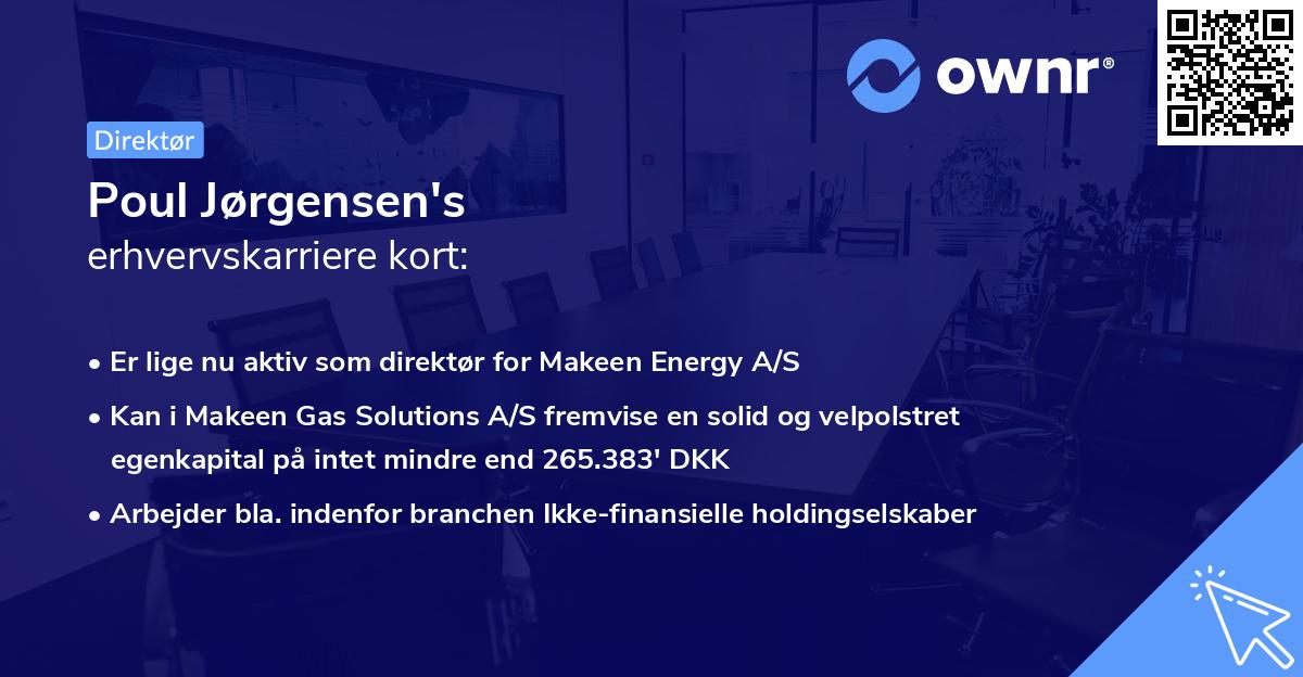 Poul Jørgensen's erhvervskarriere kort