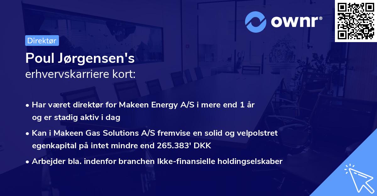 Poul Jørgensen's erhvervskarriere kort