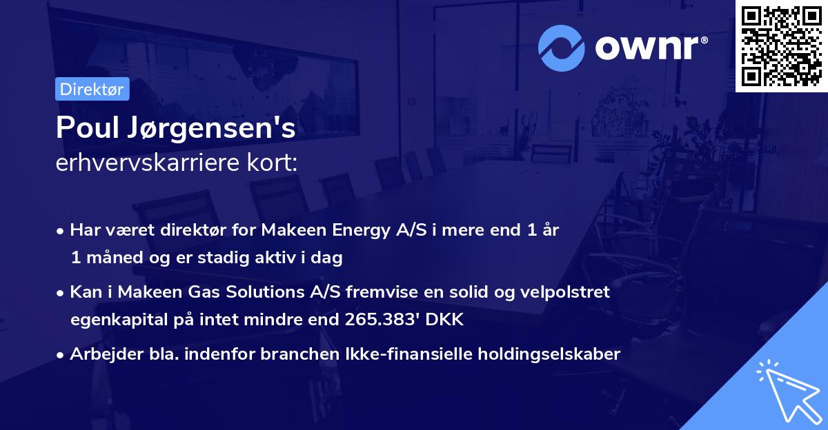 Poul Jørgensen's erhvervskarriere kort