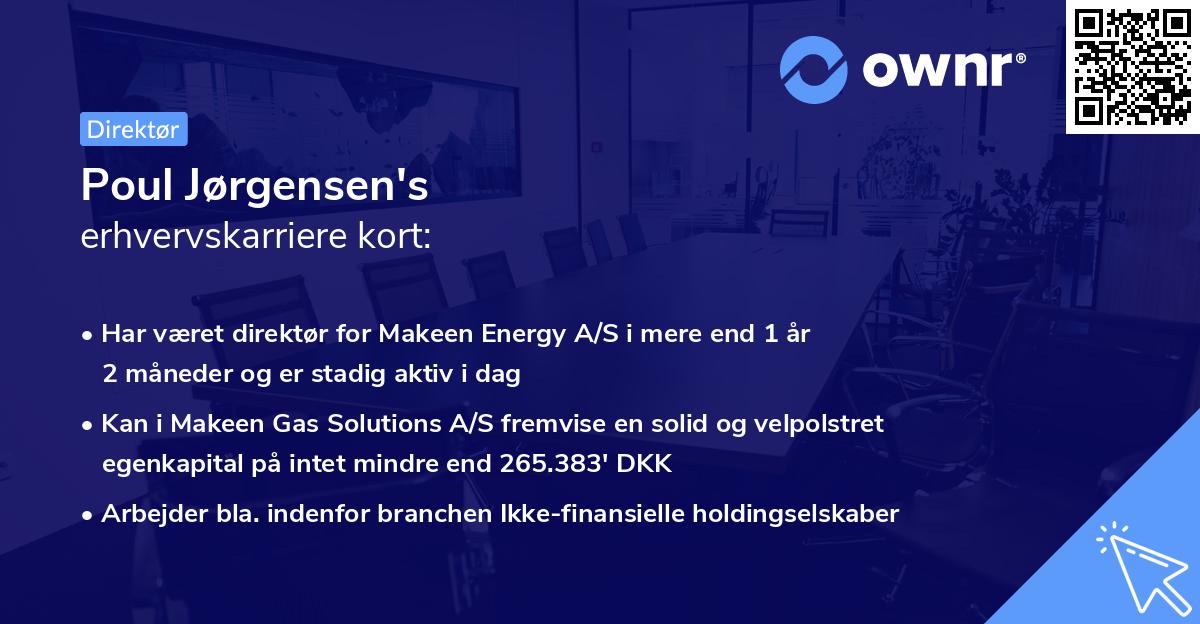 Poul Jørgensen's erhvervskarriere kort