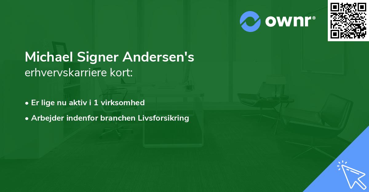 Michael Signer Andersen's erhvervskarriere kort