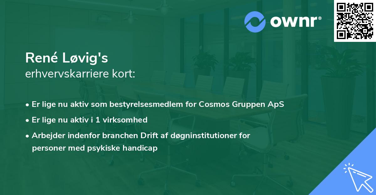René Løvig's erhvervskarriere kort