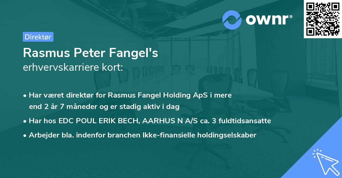 Rasmus Peter Fangel's erhvervskarriere kort