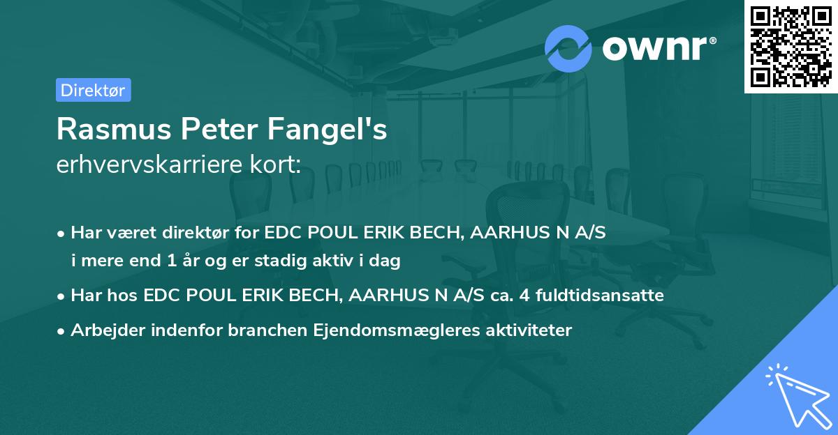 Rasmus Peter Fangel's erhvervskarriere kort