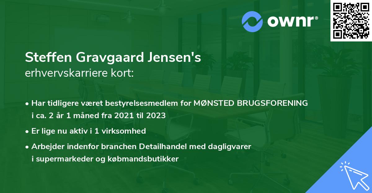 Steffen Gravgaard Jensen's erhvervskarriere kort