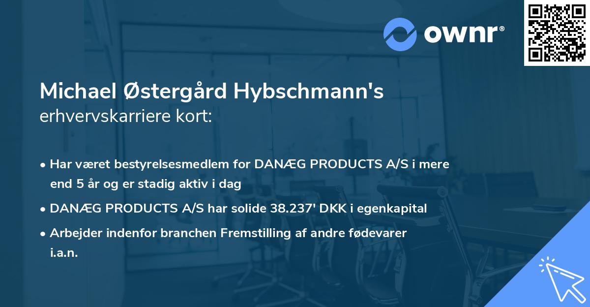 Michael Østergård Hybschmann's erhvervskarriere kort