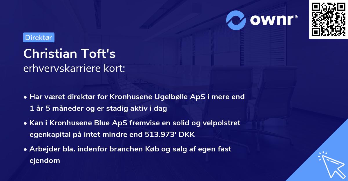 Christian Toft's erhvervskarriere kort
