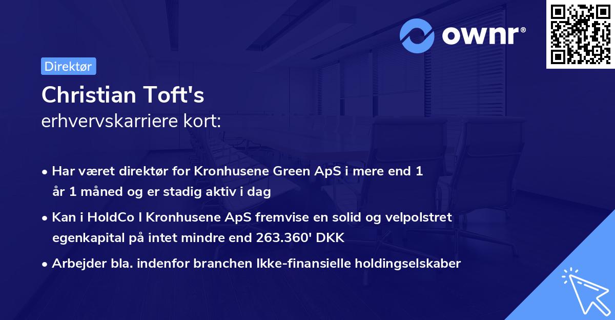 Christian Toft's erhvervskarriere kort