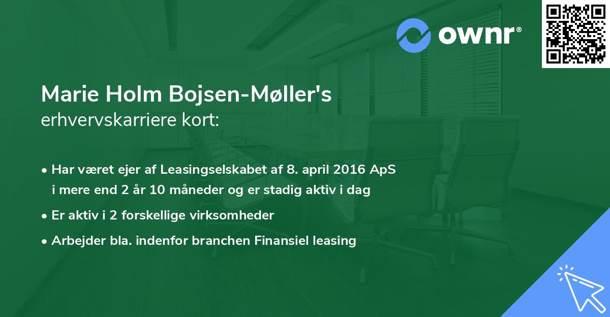 Marie Holm Bojsen-Møller's erhvervskarriere kort