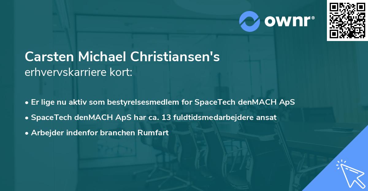 Carsten Michael Christiansen's erhvervskarriere kort