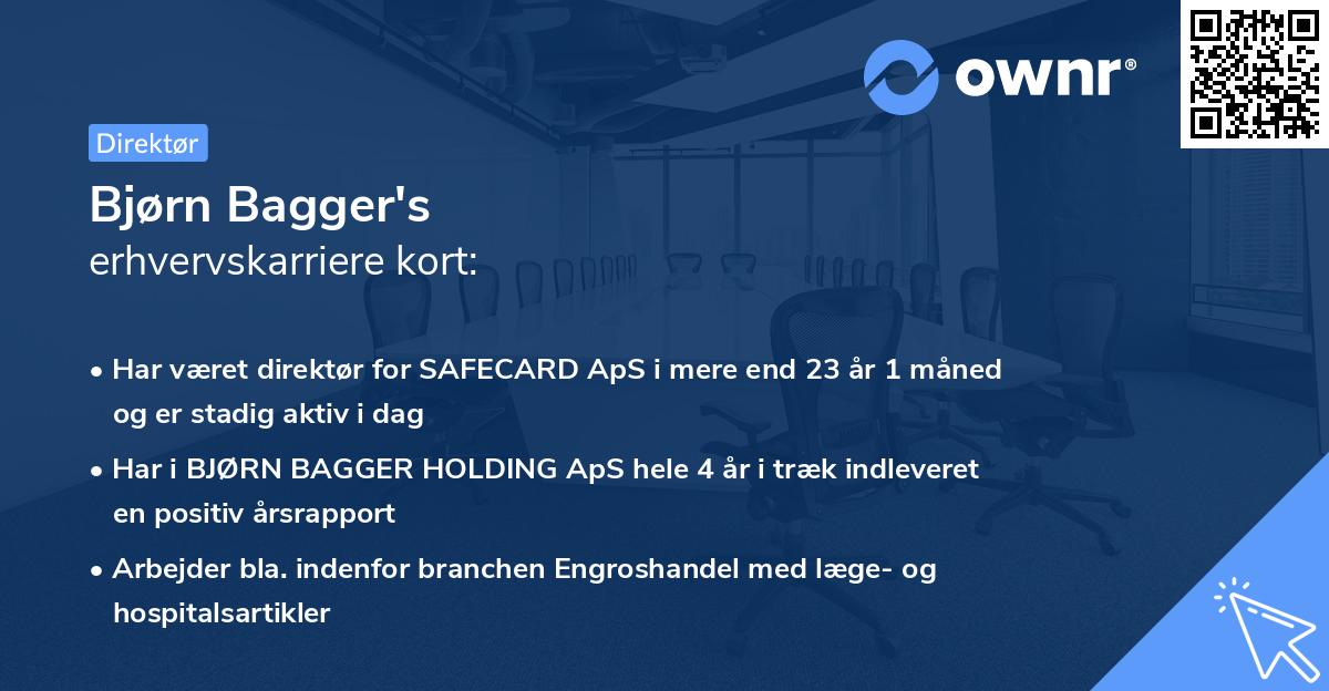 Bjørn Bagger's erhvervskarriere kort