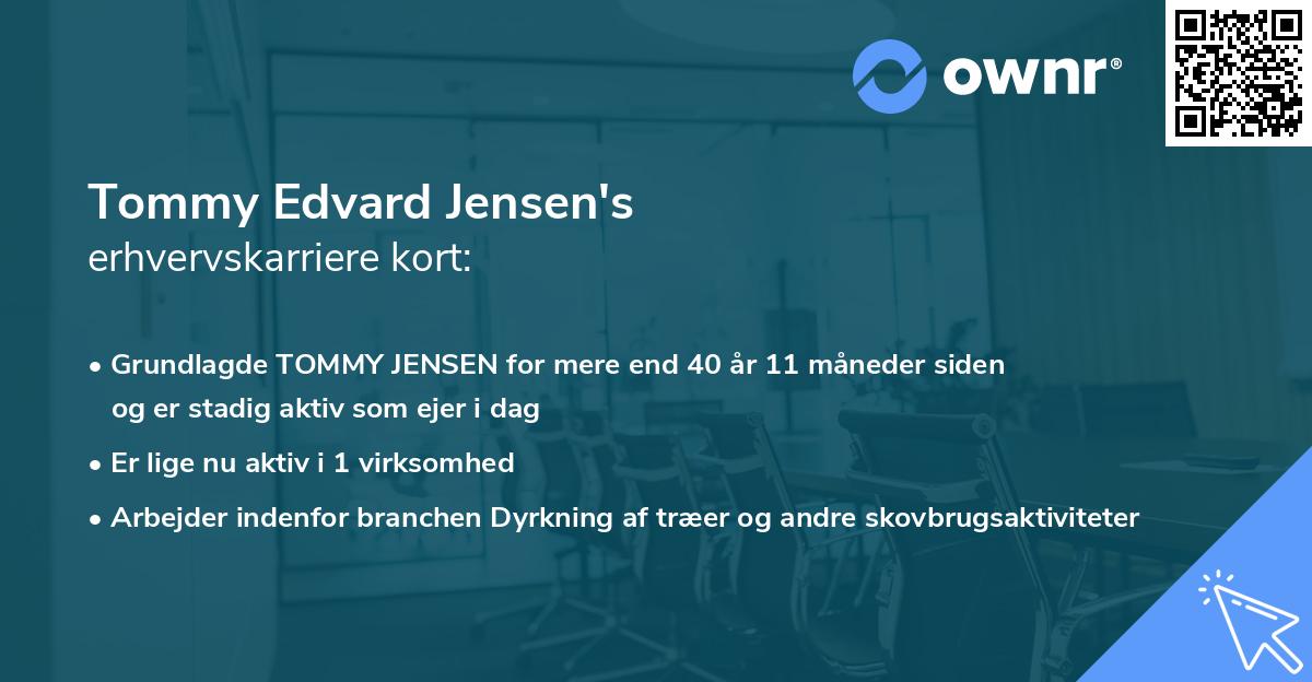 Tommy Edvard Jensen's erhvervskarriere kort