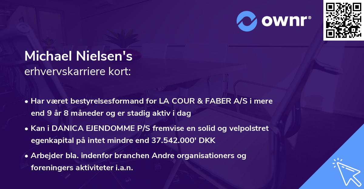 Michael Nielsen's erhvervskarriere kort