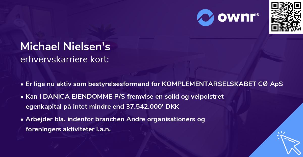 Michael Nielsen's erhvervskarriere kort