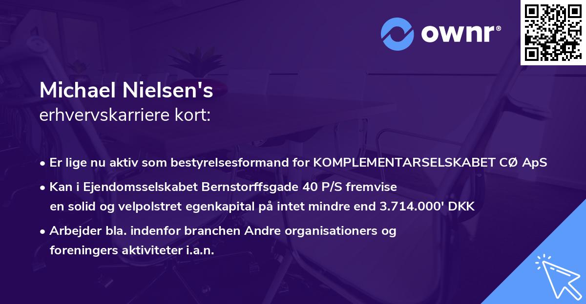 Michael Nielsen's erhvervskarriere kort
