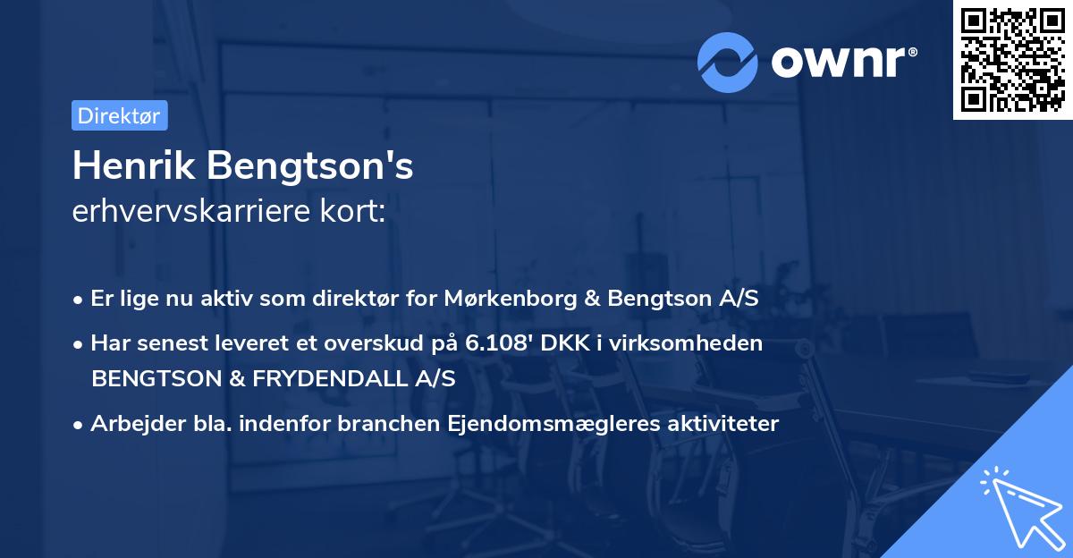 Henrik Bengtson's erhvervskarriere kort