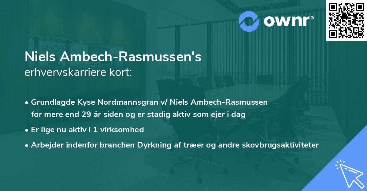 Niels Ambech-Rasmussen's erhvervskarriere kort