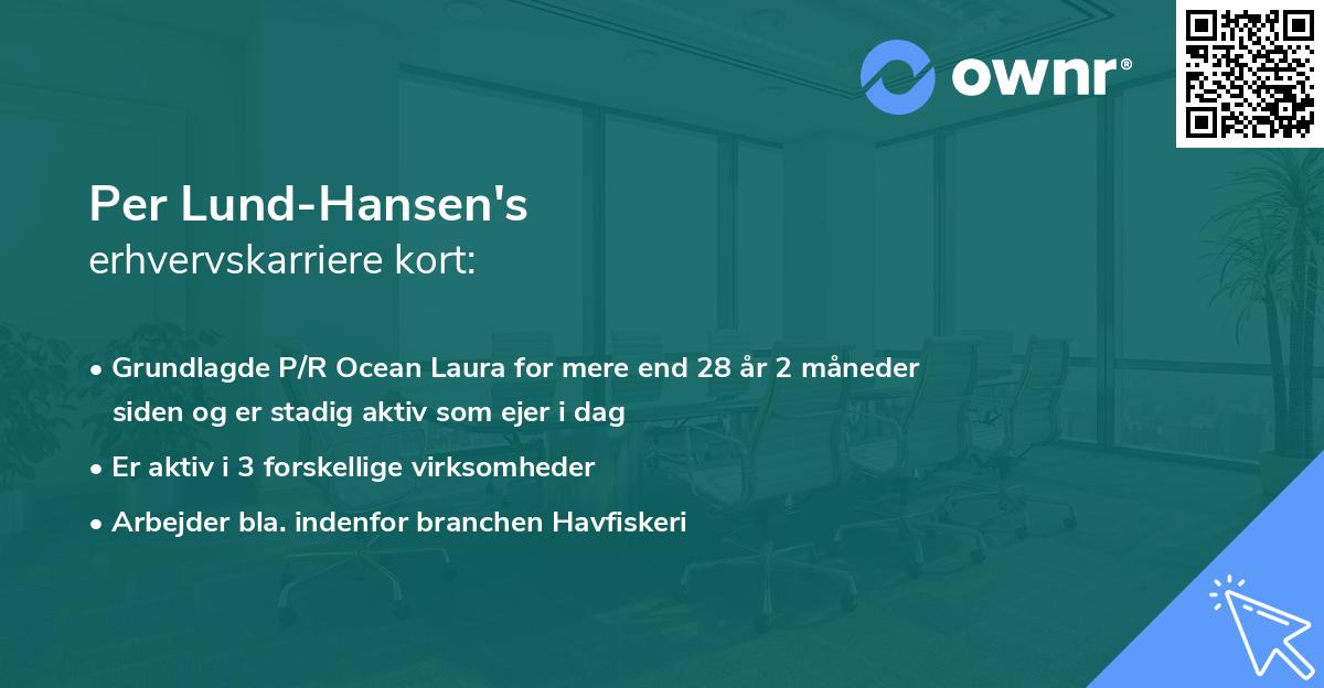Per Lund-Hansen's erhvervskarriere kort