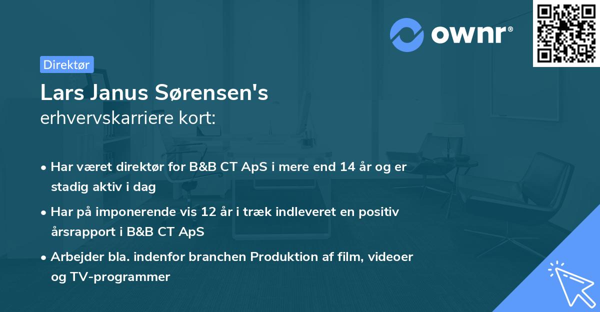 Lars Janus Sørensen's erhvervskarriere kort