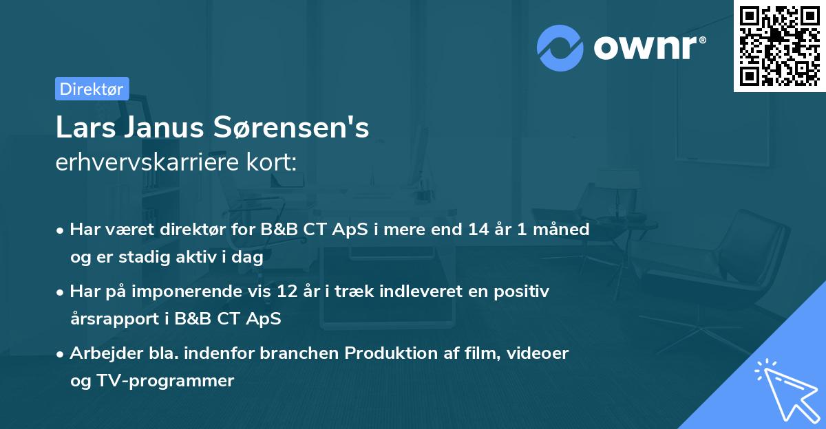 Lars Janus Sørensen's erhvervskarriere kort