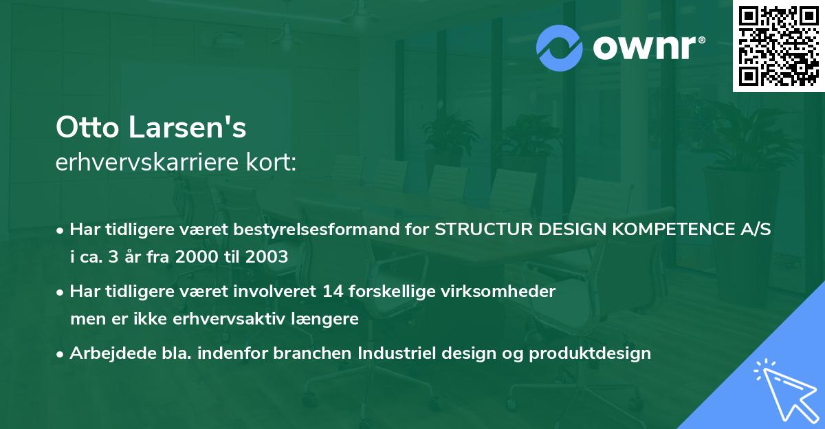 Otto Larsen's erhvervskarriere kort