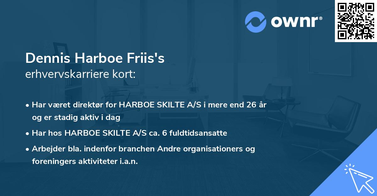 Dennis Harboe Friis's erhvervskarriere kort