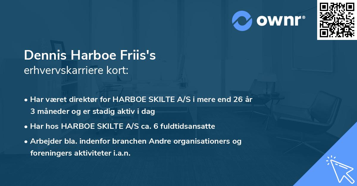 Dennis Harboe Friis's erhvervskarriere kort