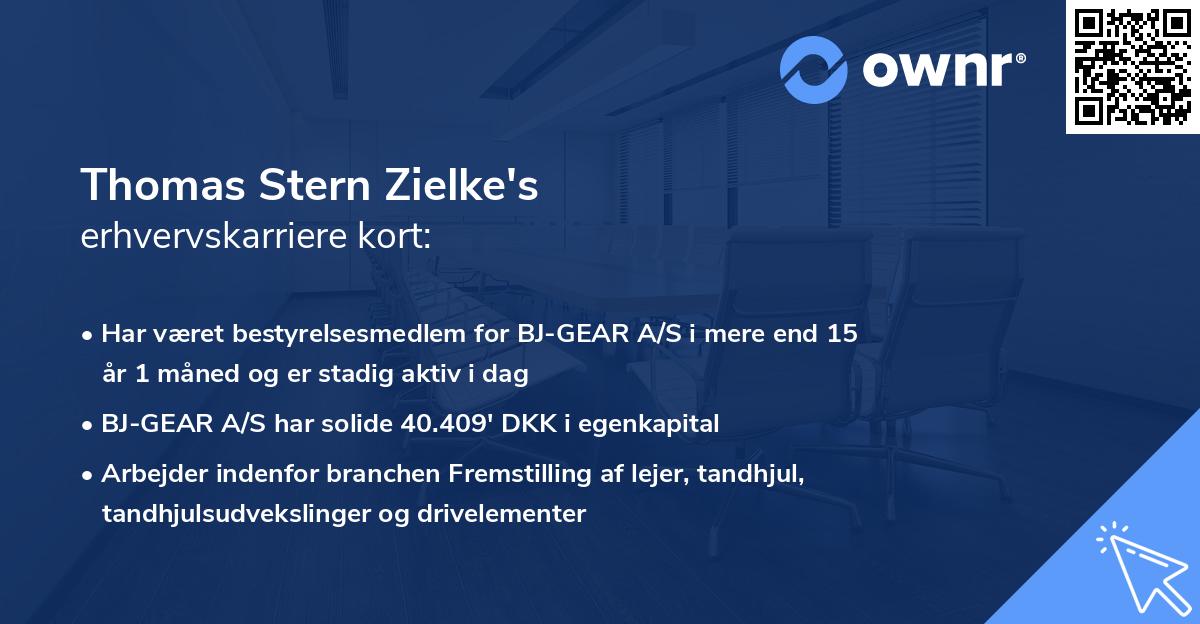 Thomas Stern Zielke's erhvervskarriere kort