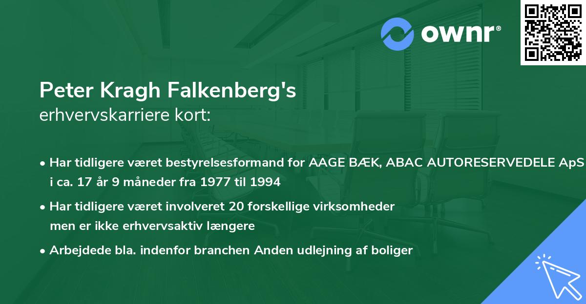 Peter Kragh Falkenberg's erhvervskarriere kort