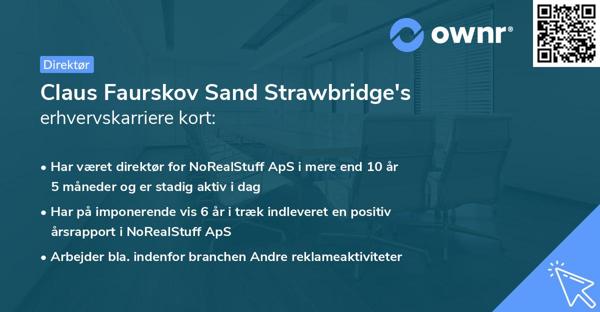 Claus Faurskov Sand Strawbridge's erhvervskarriere kort
