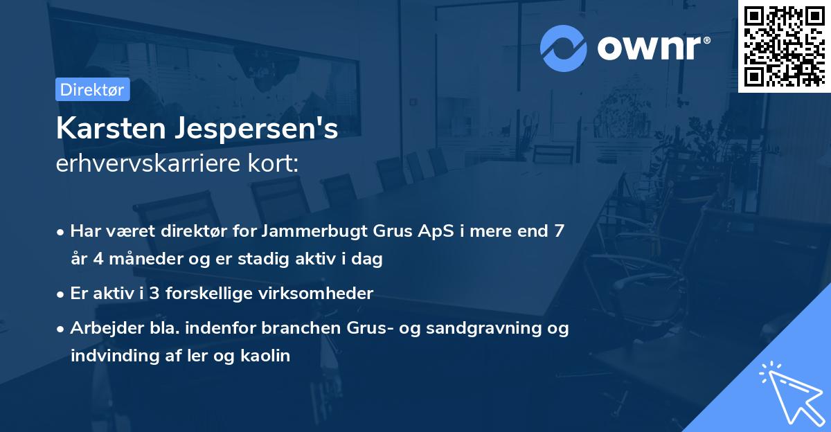 Karsten Jespersen's erhvervskarriere kort