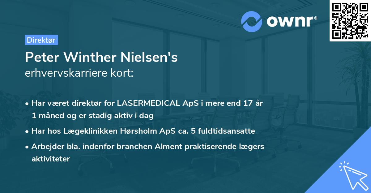 Peter Winther Nielsen's erhvervskarriere kort