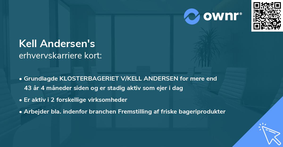 Kell Andersen's erhvervskarriere kort