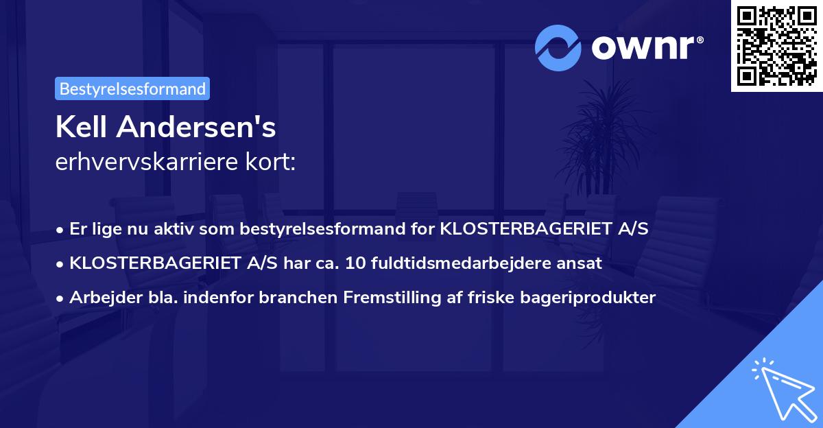 Kell Andersen's erhvervskarriere kort