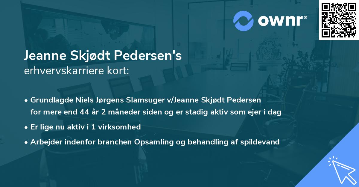 Jeanne Skjødt Pedersen's erhvervskarriere kort