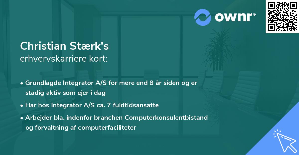 Christian Stærk's erhvervskarriere kort
