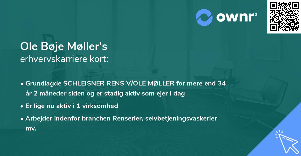 Ole Bøje Møller's erhvervskarriere kort