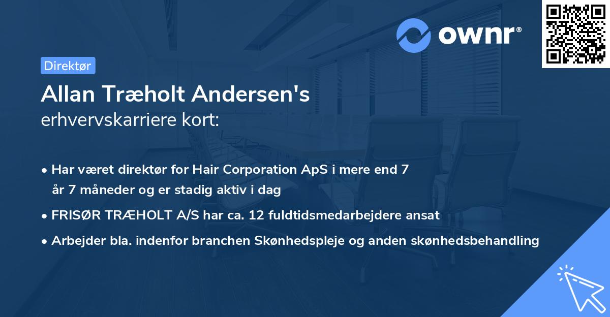 Allan Træholt Andersen's erhvervskarriere kort