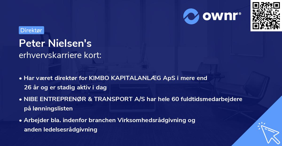 Peter Nielsen's erhvervskarriere kort