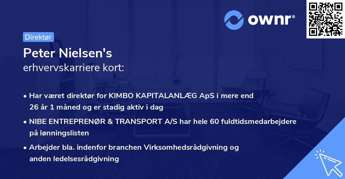 Peter Nielsen's erhvervskarriere kort