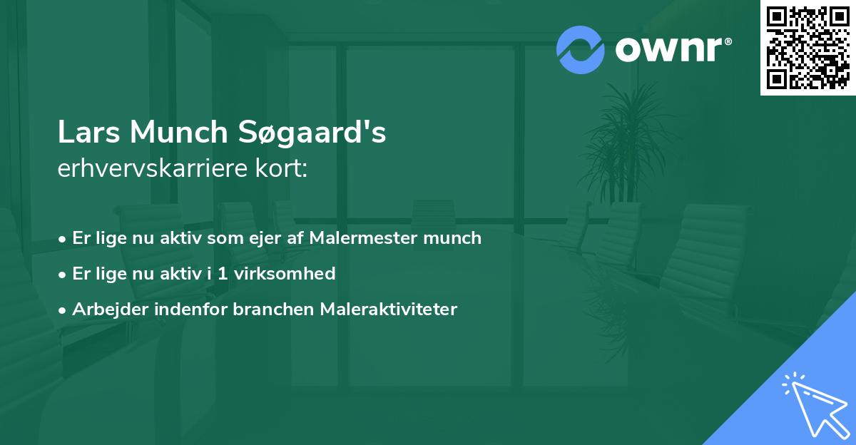 Lars Munch Søgaard's erhvervskarriere kort