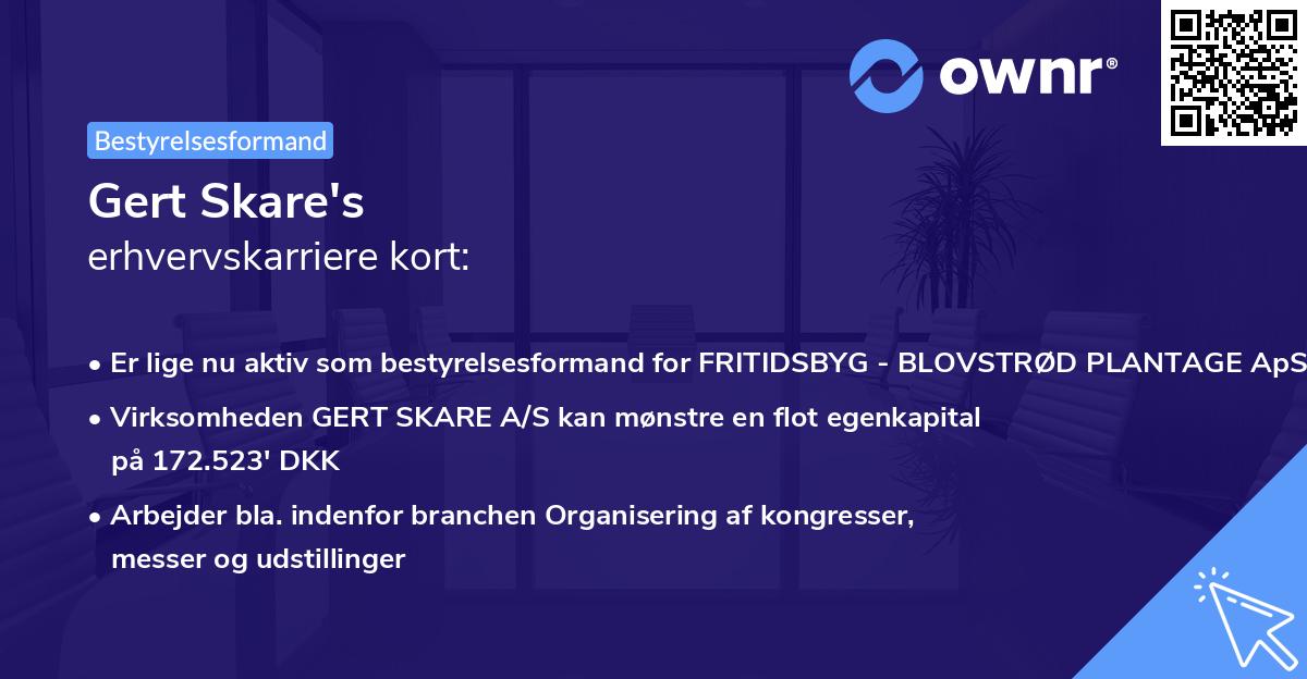 Gert Skare's erhvervskarriere kort