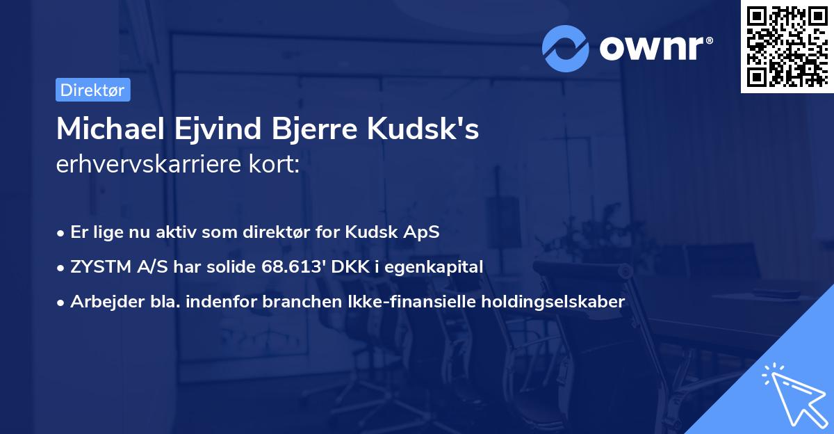 Michael Ejvind Bjerre Kudsk's erhvervskarriere kort