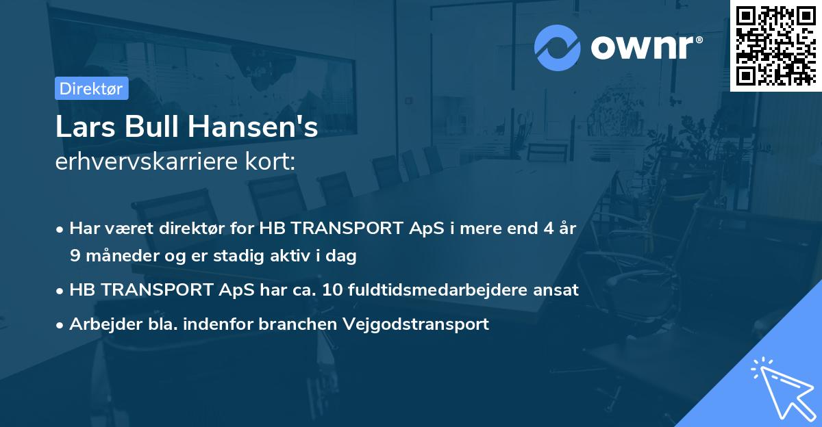 Lars Bull Hansen's erhvervskarriere kort