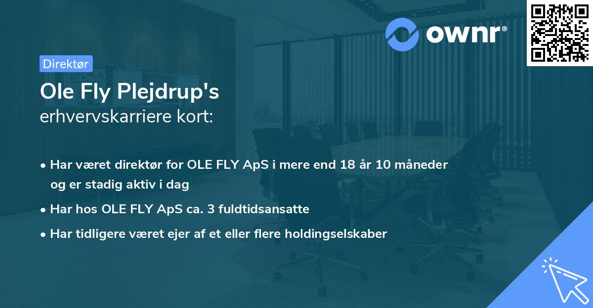 Ole Fly Plejdrup's erhvervskarriere kort